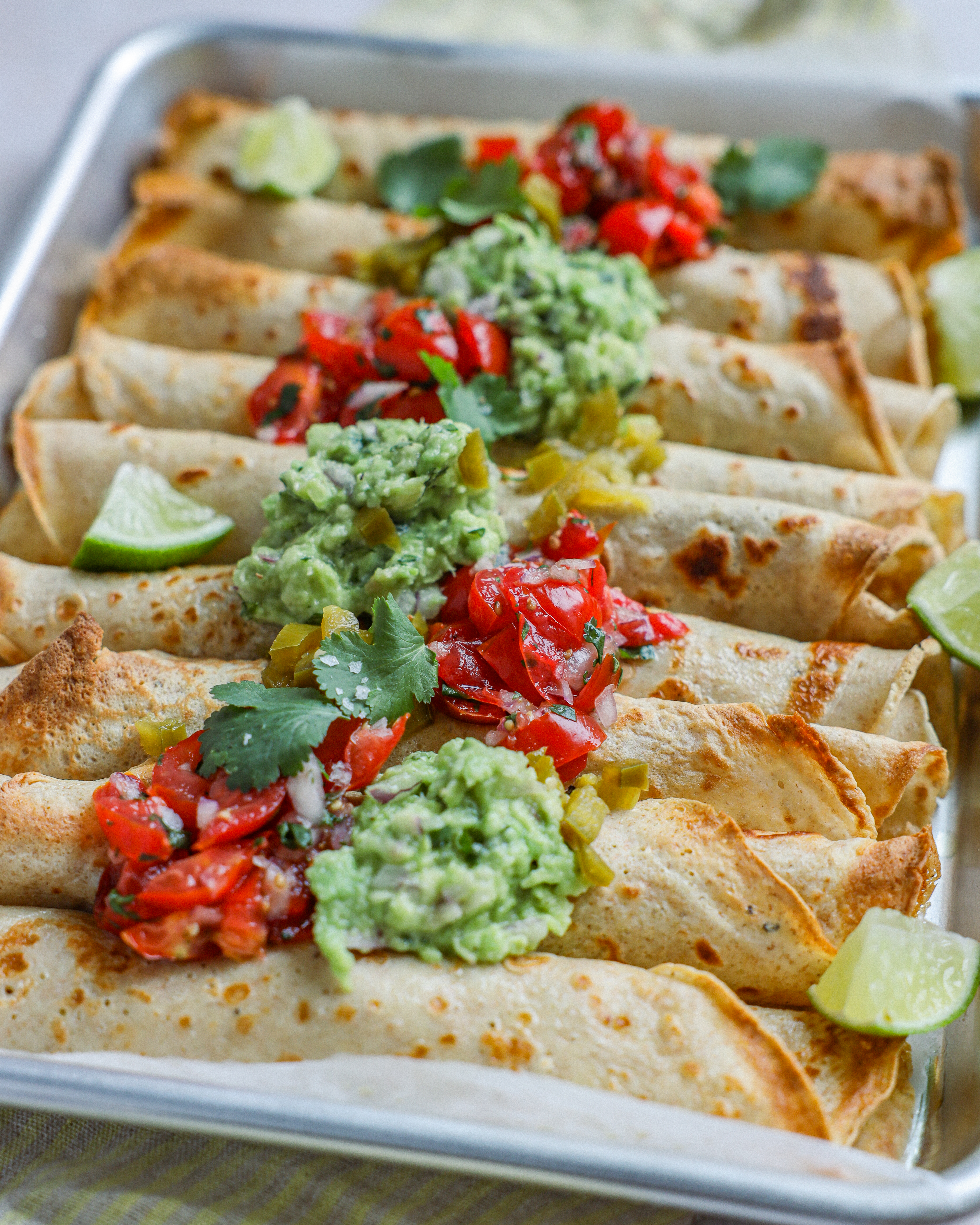 Filled oven dishes