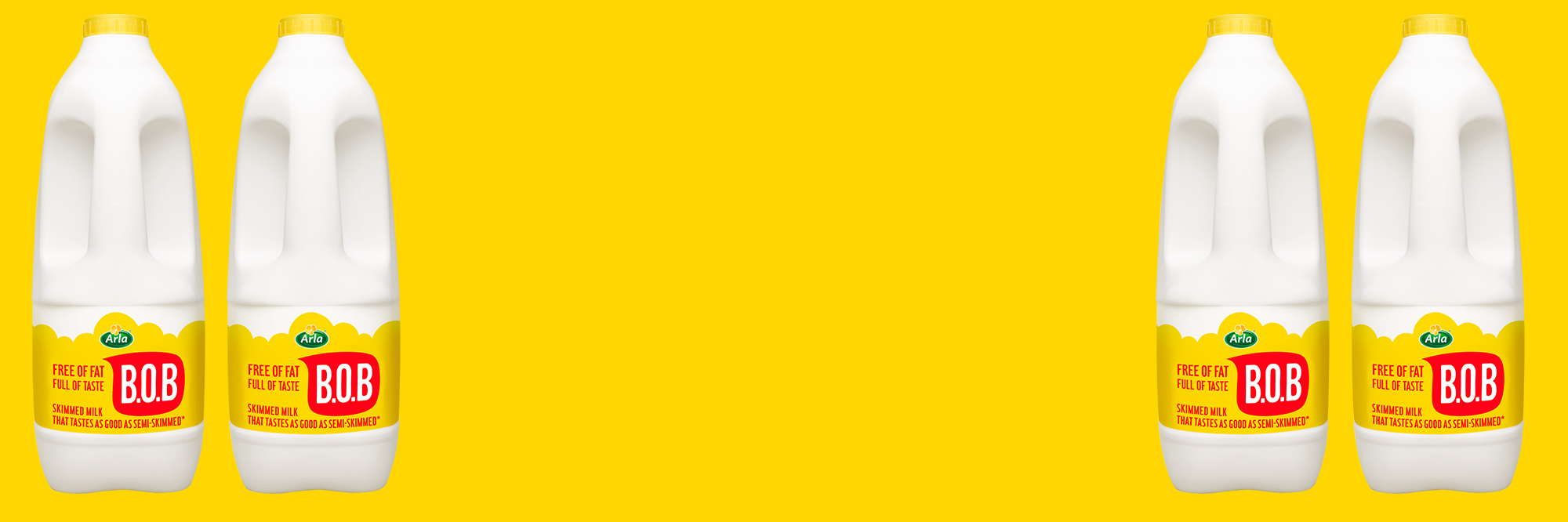 Milk splashes on a yellow background