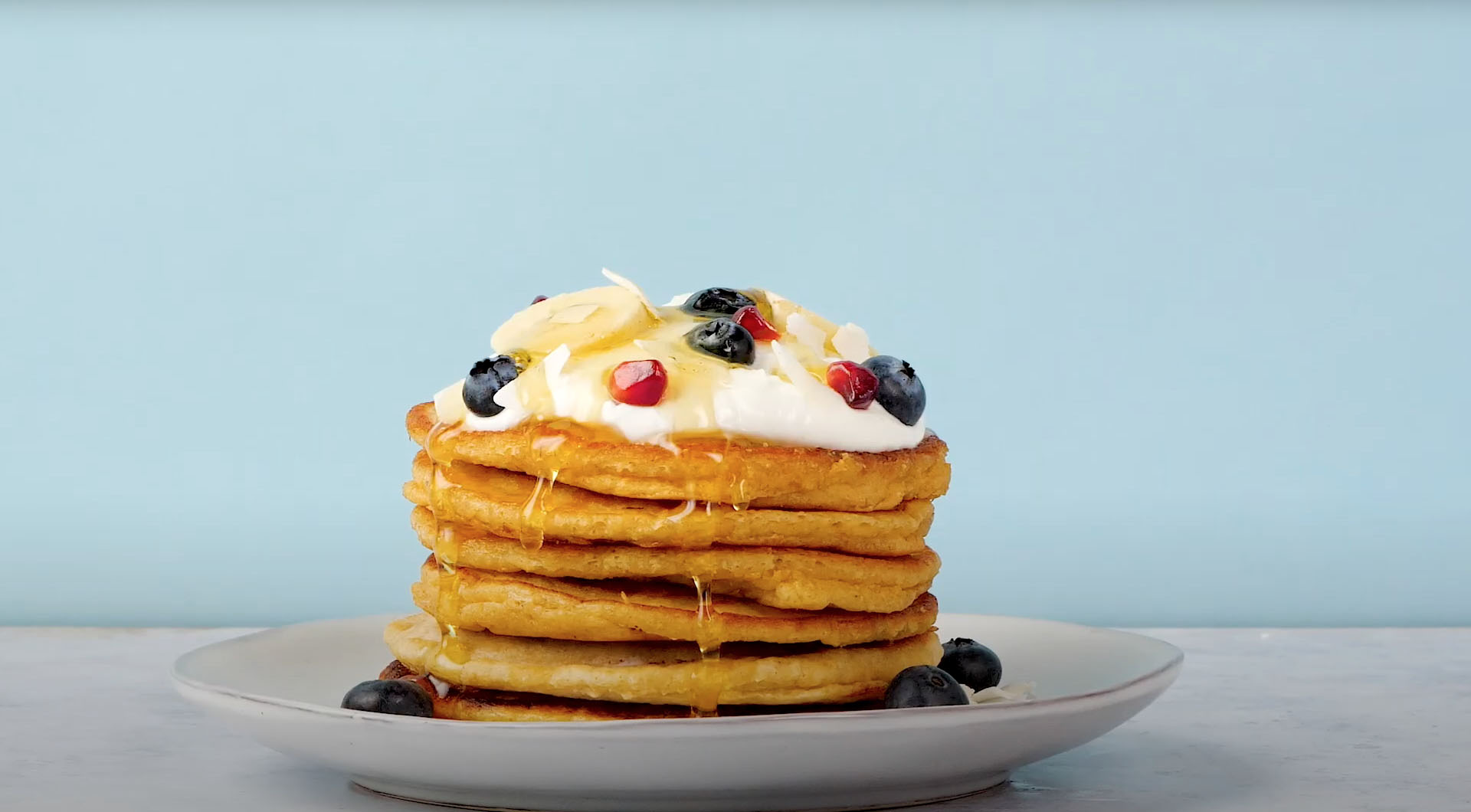 Lactose free banana pancakes