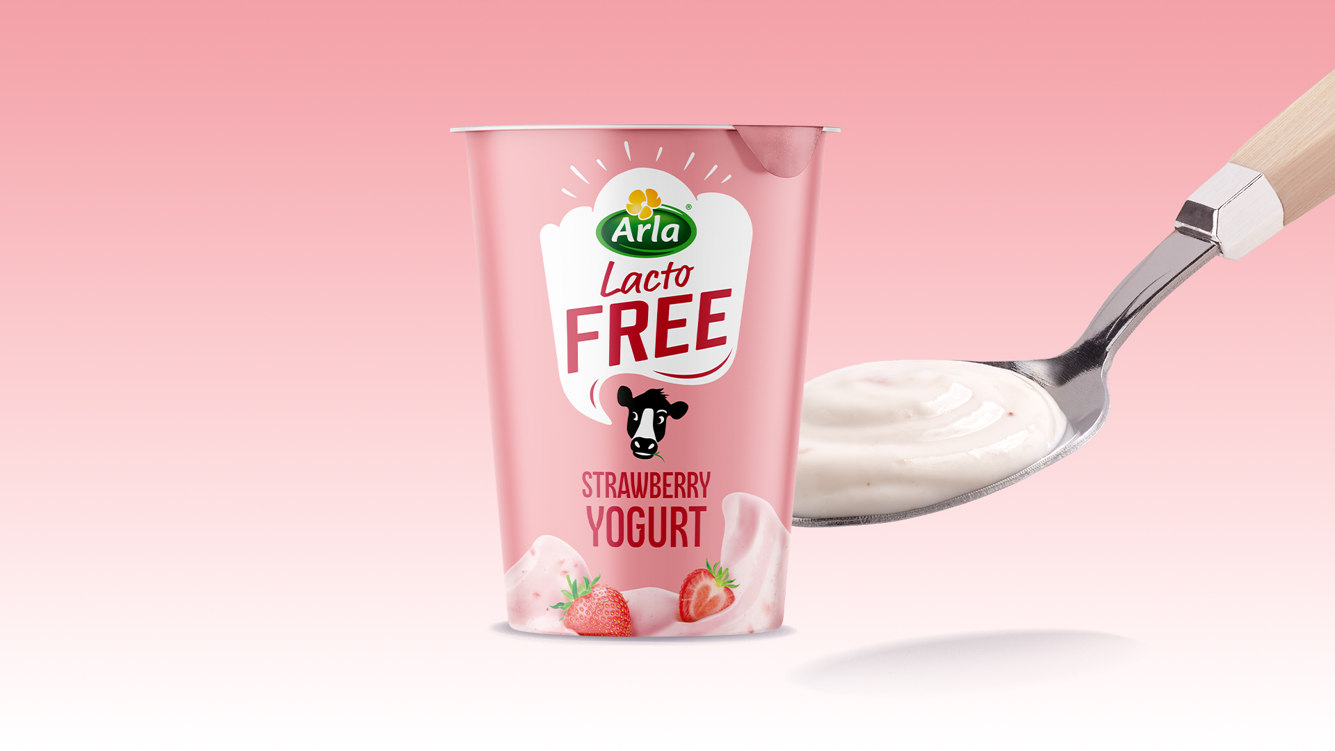 FRESH FRUITY FLAVOUR ARLA LACTOFREE STRAWBERRY YOGURT