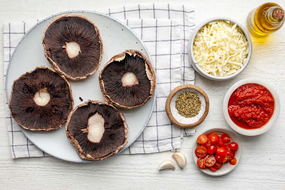 Ingredients to make the recipe on a white background