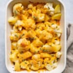 Top down shot of Potato Cauliflower Bake