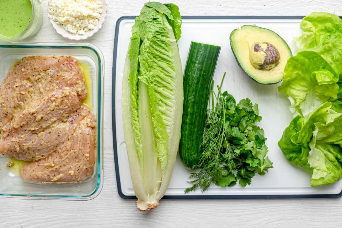 Ingredients to make the salad