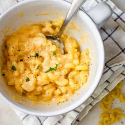 Mac N' Cheese Microwaved in mug