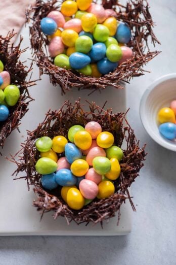 Overhead shot of Chocolate Nests