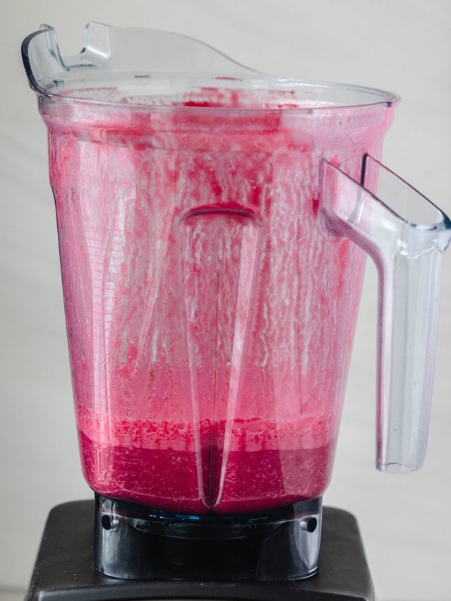 After blending.
