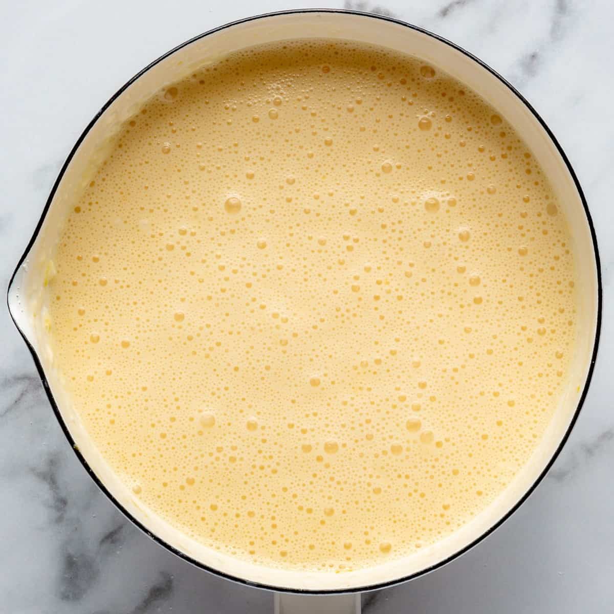 After mixing ingredients together.