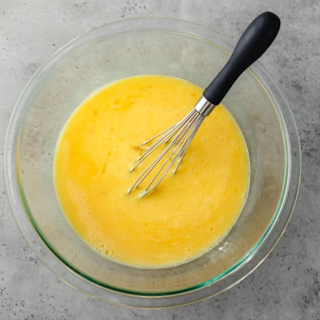 Whisked eggs.