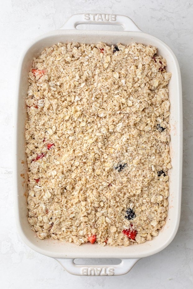 Crumble added on top.