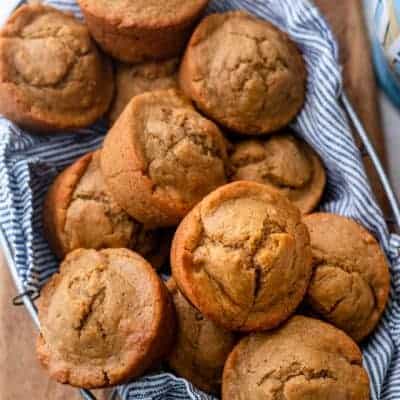 Large basket of the chia spiced muffins