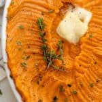 Healthy Mashed Sweet Potatoes.