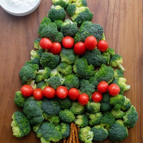 Christmas Tree Vegetable Platter.