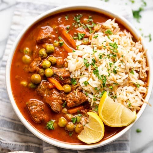 Peas and Carrots Stew.
