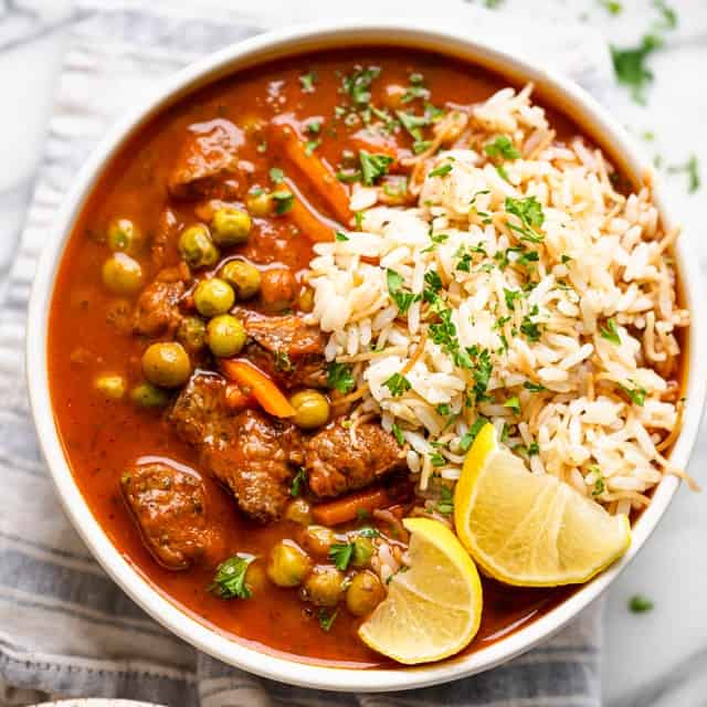 Peas and Carrots Stew.