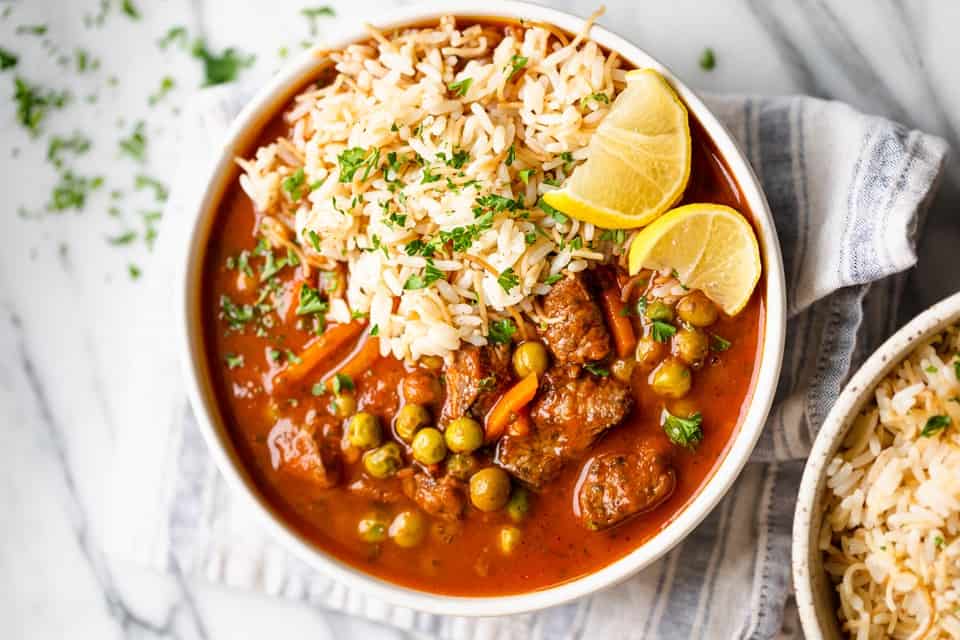 Peas and Carrots Stew.