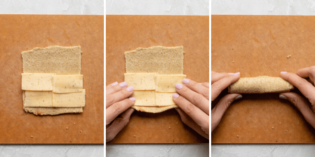 Process shots to show how to roll the dippers