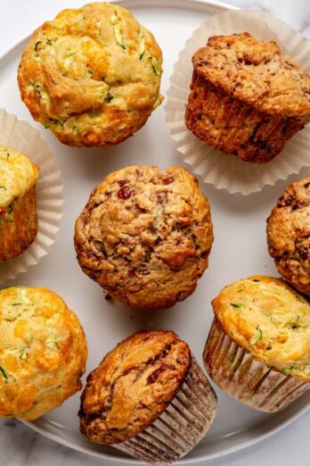 Healthy muffins on a plate.