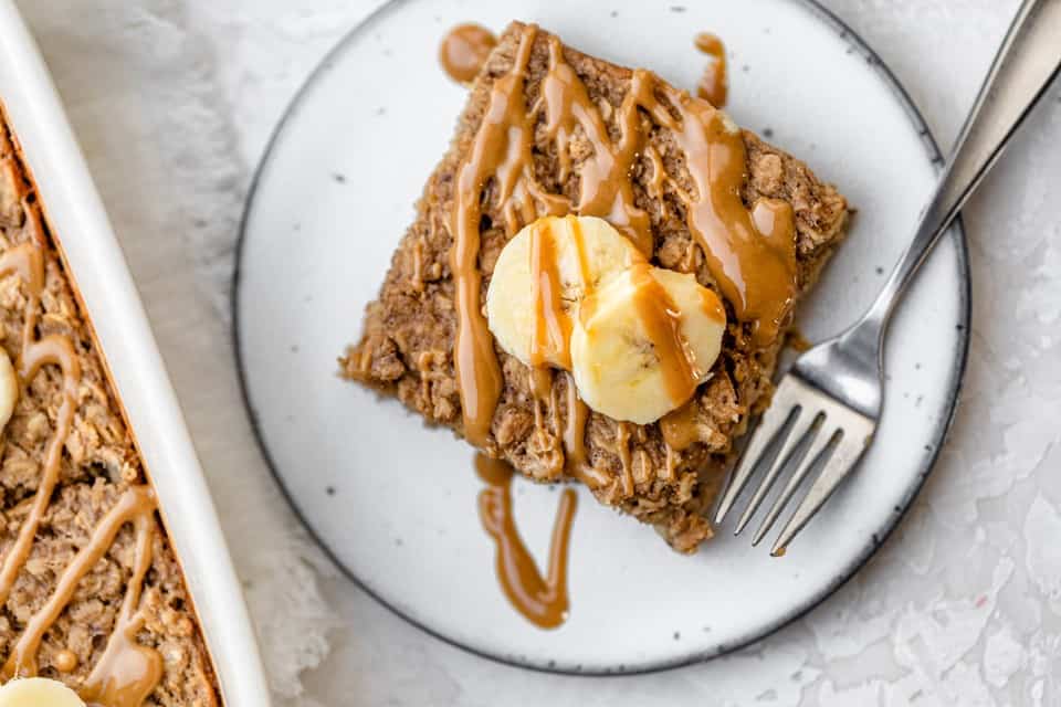 Peanut Butter Banana Baked Oatmeal.