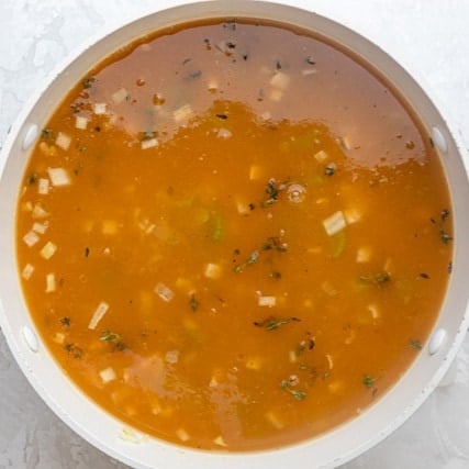 Broth added.