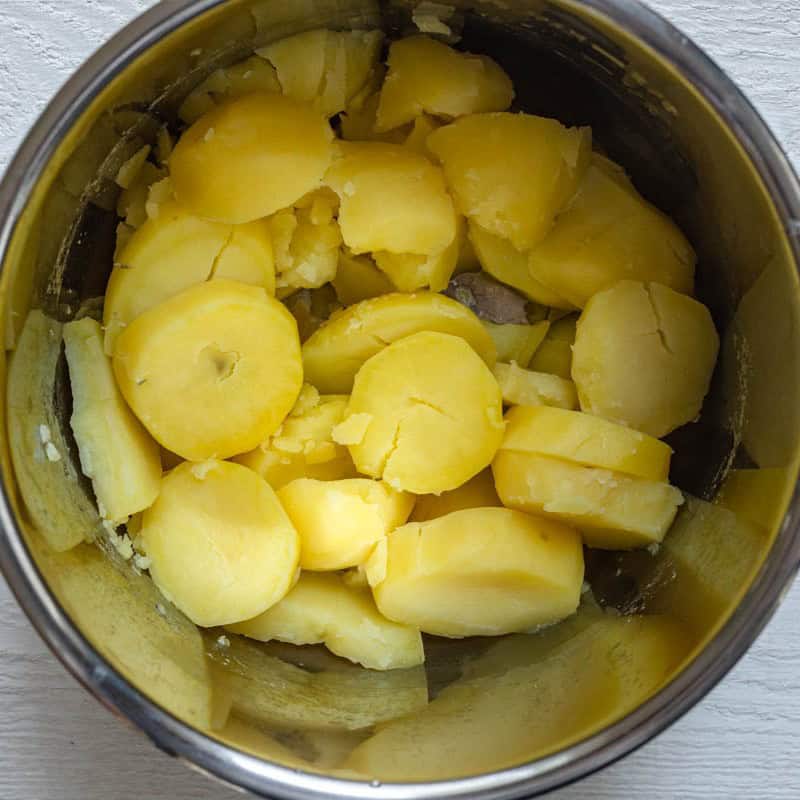 Cooked potatoes in the instant pot.