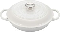 Le Creuset Enameled Cast Iron Signature Braiser, 2.25 qt., White
