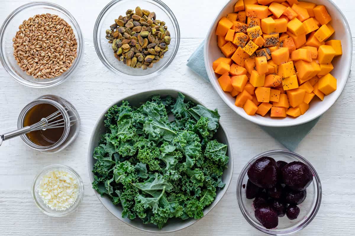 Ingredients to make the bowl recipe