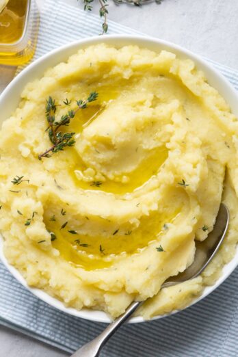 Olive Oil Mashed Potatoes.