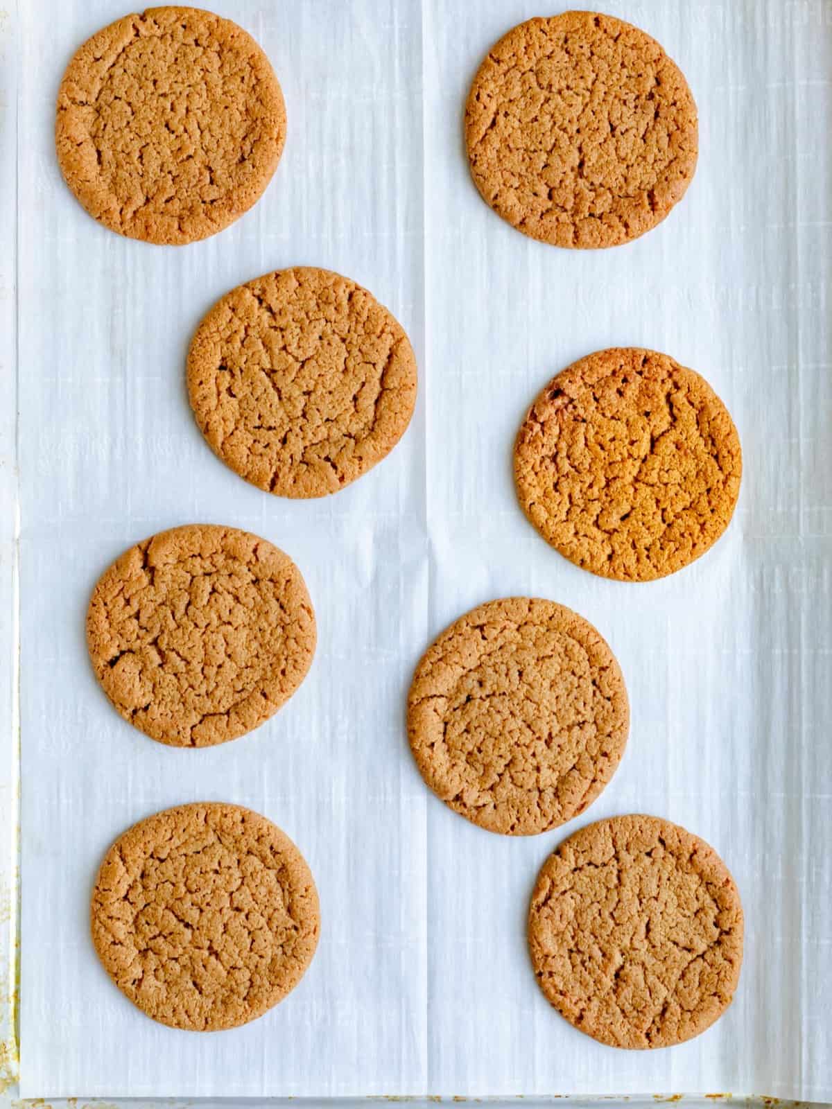 Cookies after baking.