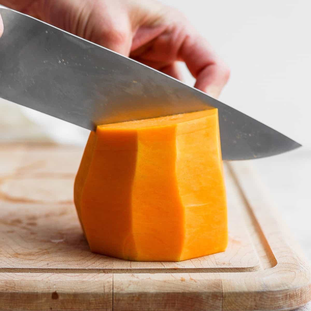 Cutting in half.