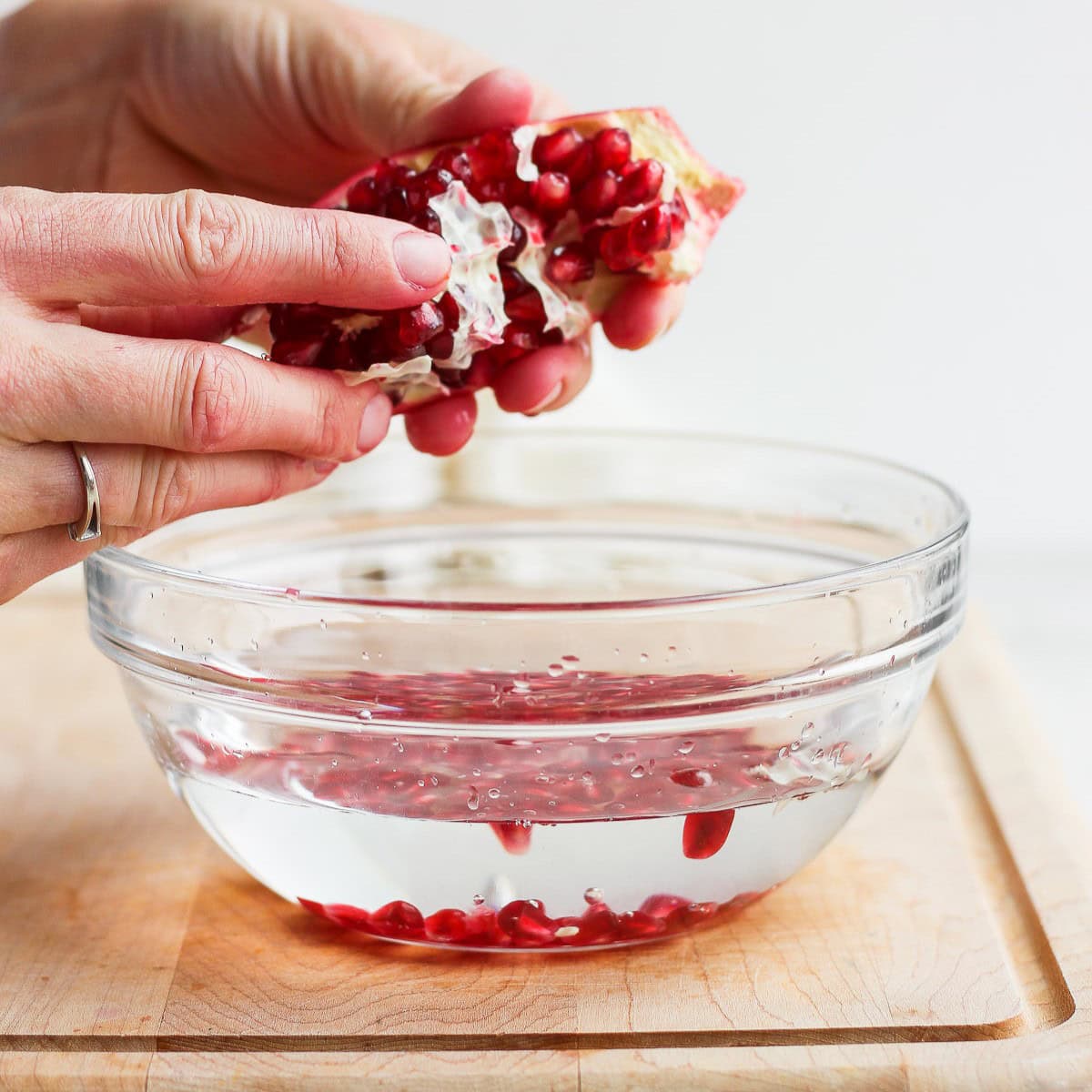 Removing seeds.