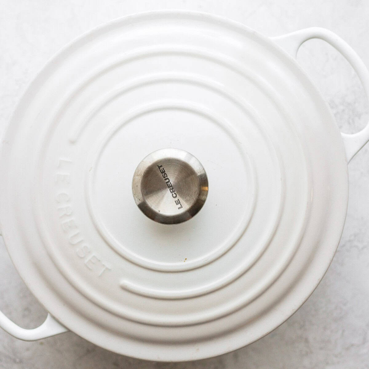 Pot covered with a lid.