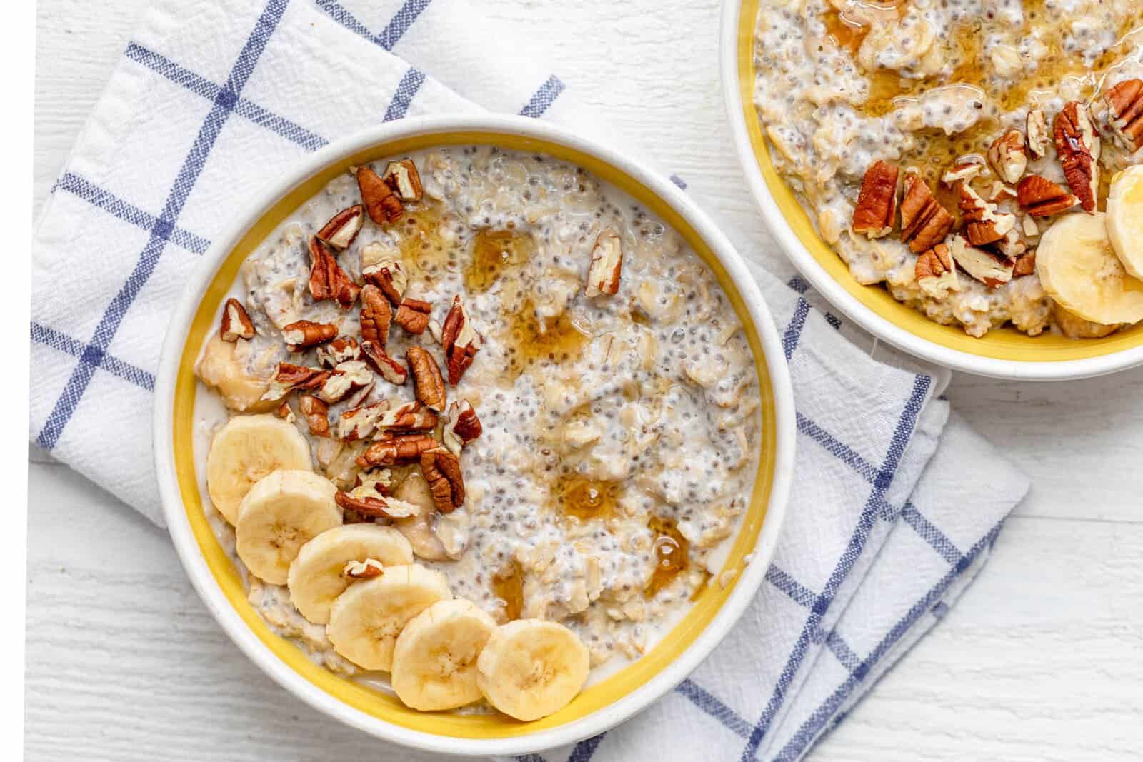 Protein Oatmeal with Bananas.