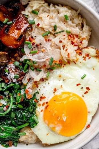 Savory Oatmeal with Egg.