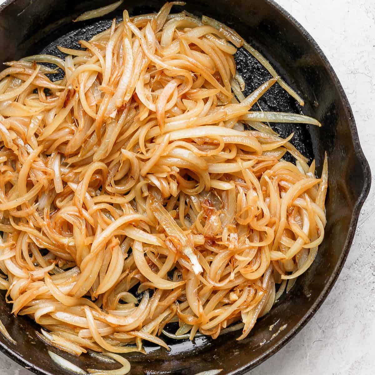 Onions almost caramelized.