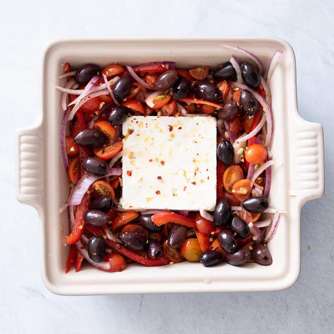After adding olives.