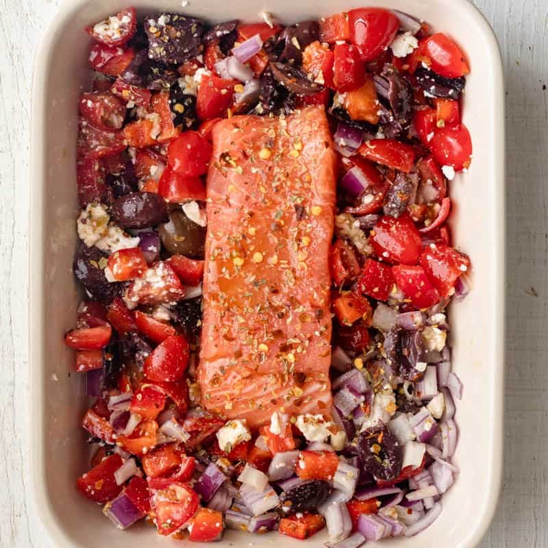 Salmon added on top.