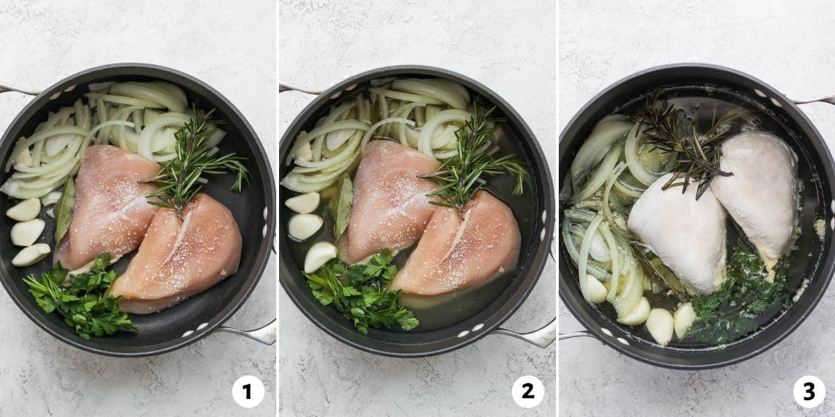 3 image collage to show how to make the recipe
