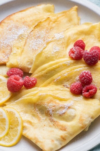 Crepes with Lemon and Sugar.