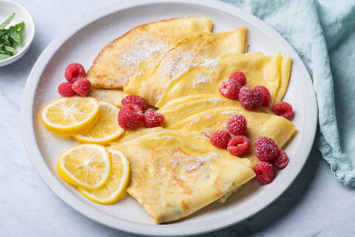 Crepes with Lemon and Sugar.