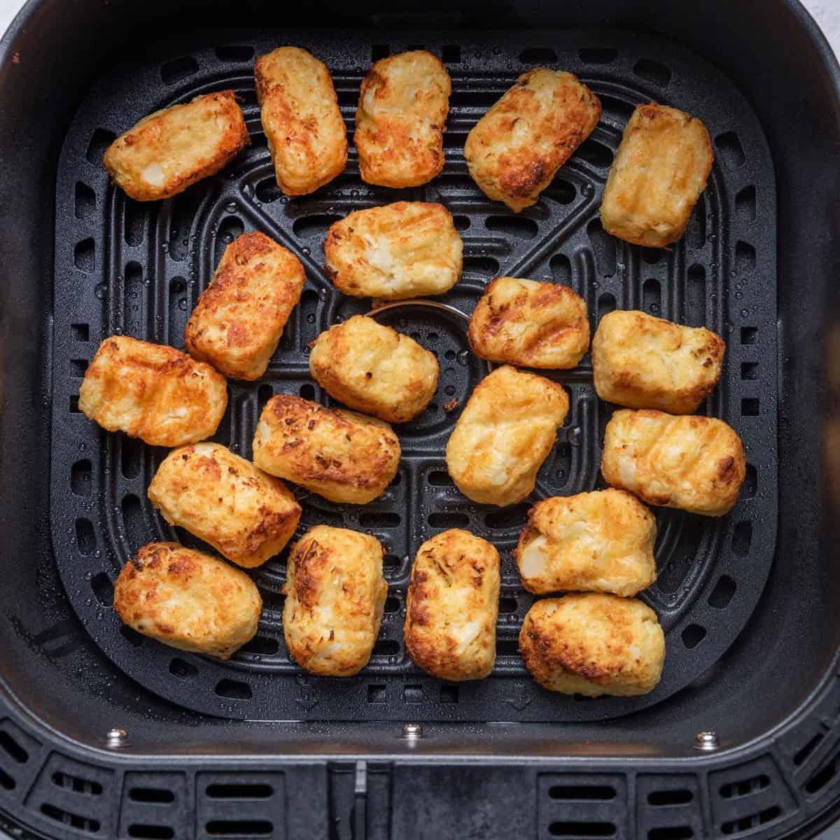 Tots after cooking.