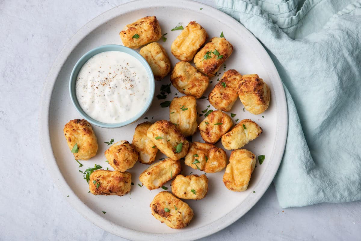 Air Fryer Cauliflower Tater Tots.