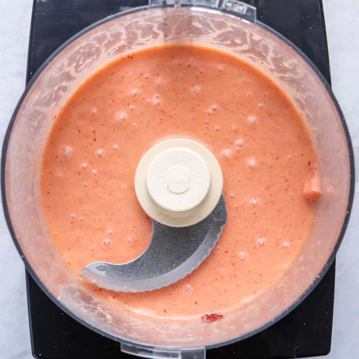 Dressing after blended.