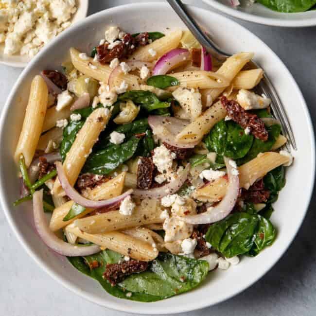 Spinach Pasta Salad.