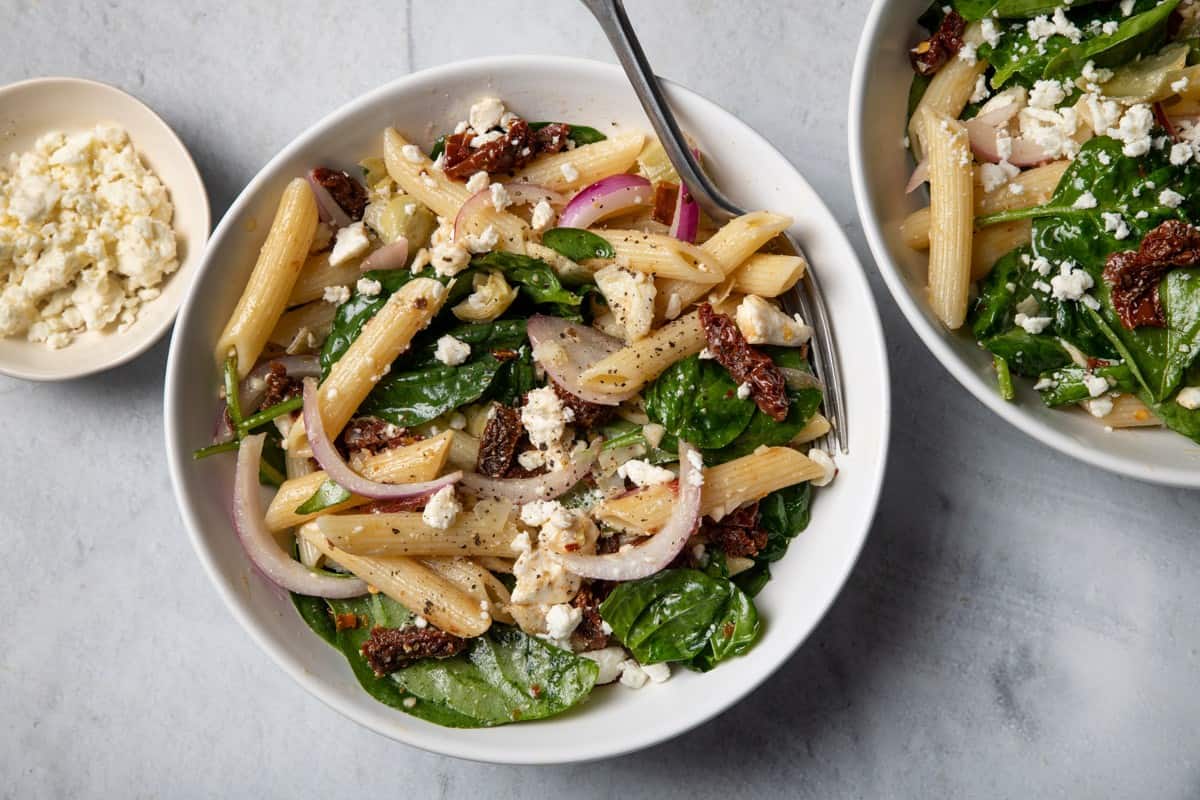 Spinach Pasta Salad.