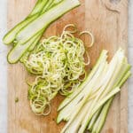 3 types of zucchini noodles