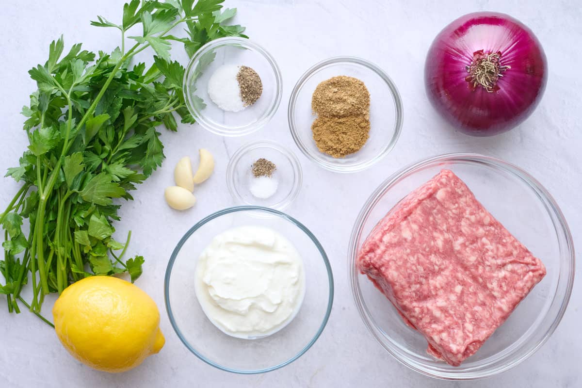 Ingredients before prepped.