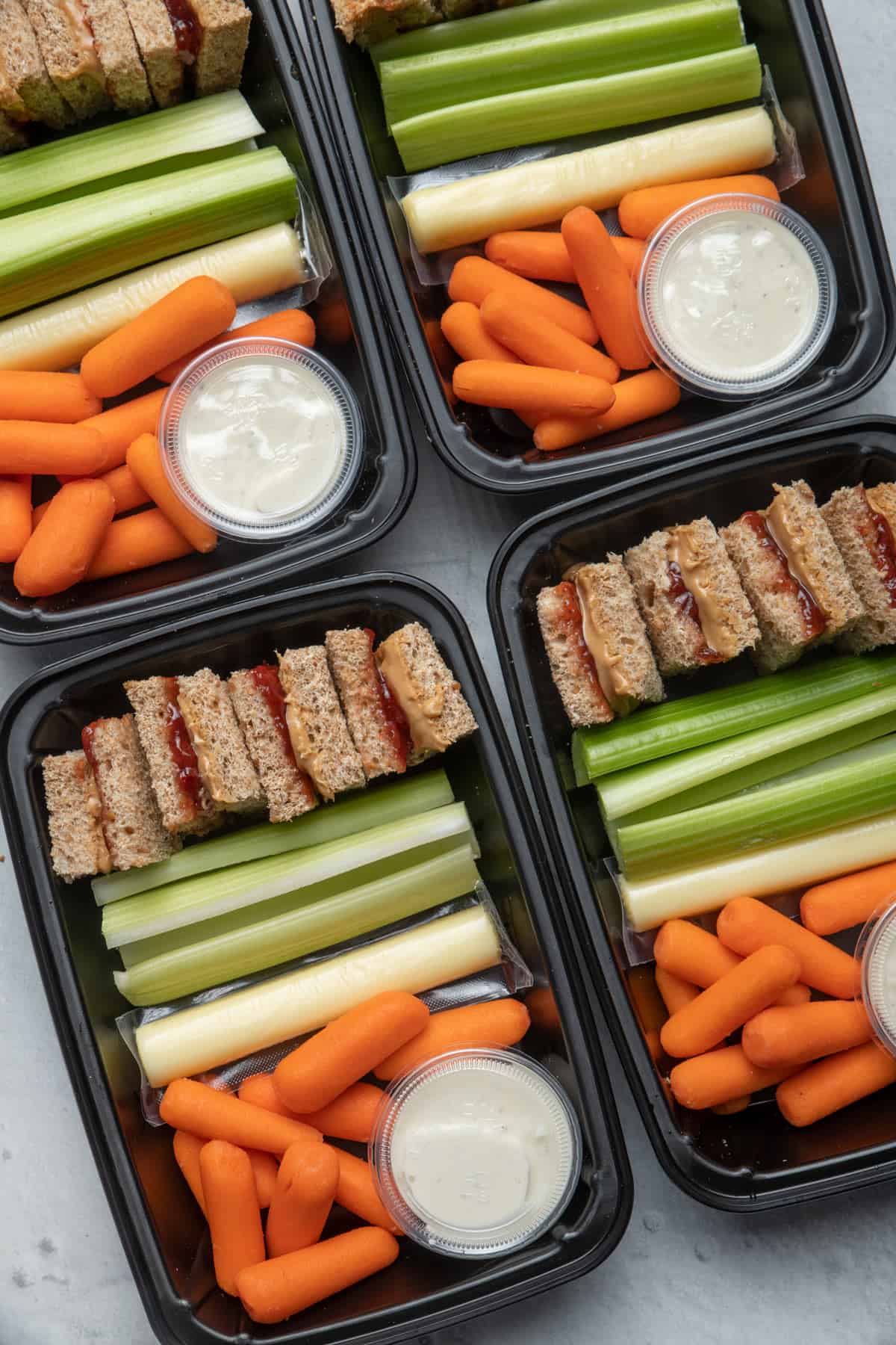 PB&J meal prep containers