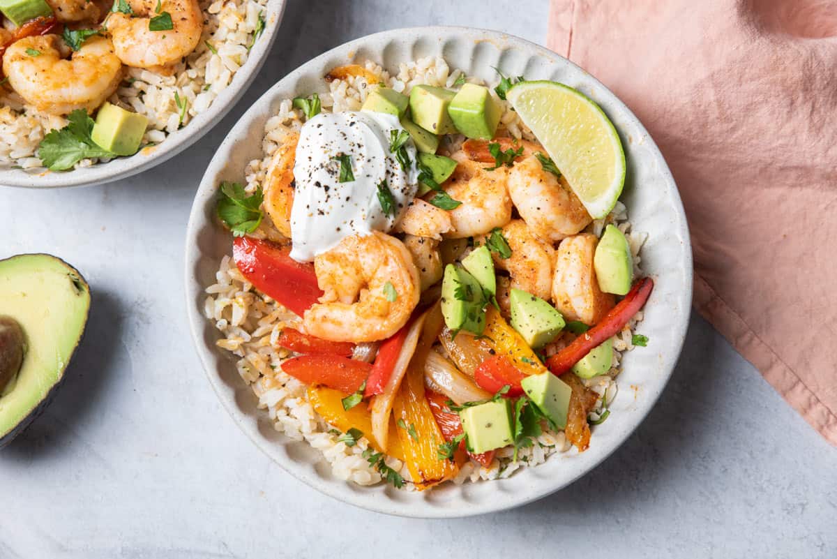 Shrimp Fajita Bowls.