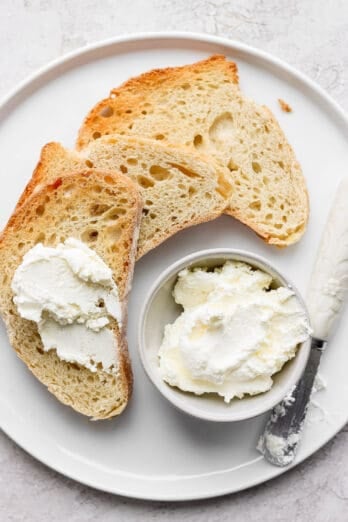 Butter made from scratch on sourdough bread