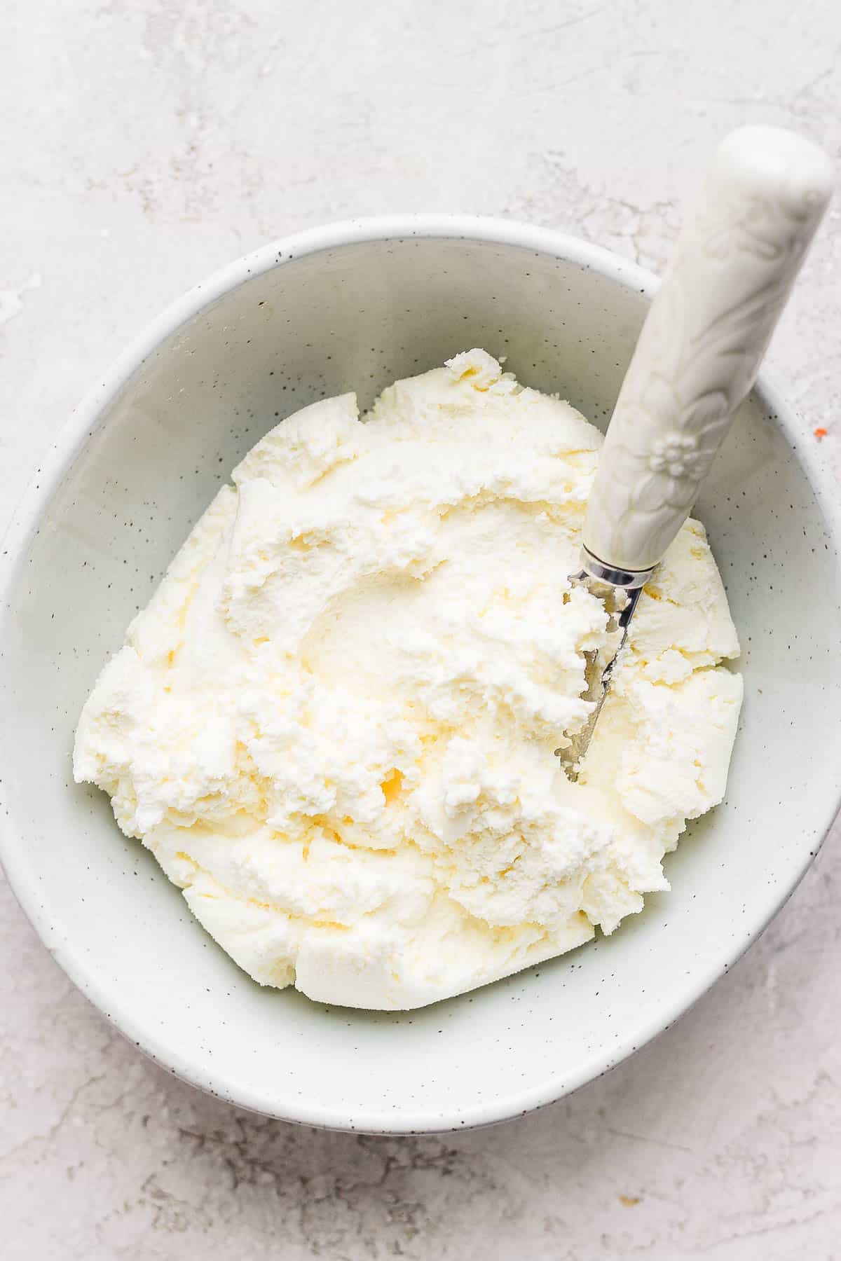 Bowl of homemade butter